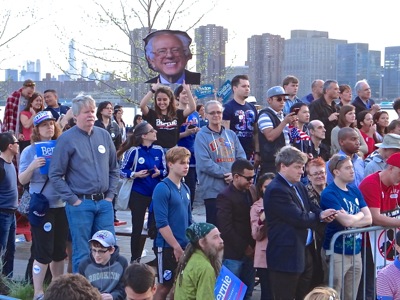 bernie sanders queens nyc