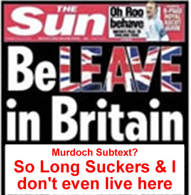 sun supports brexit vote sun says queens supports brexit vote
